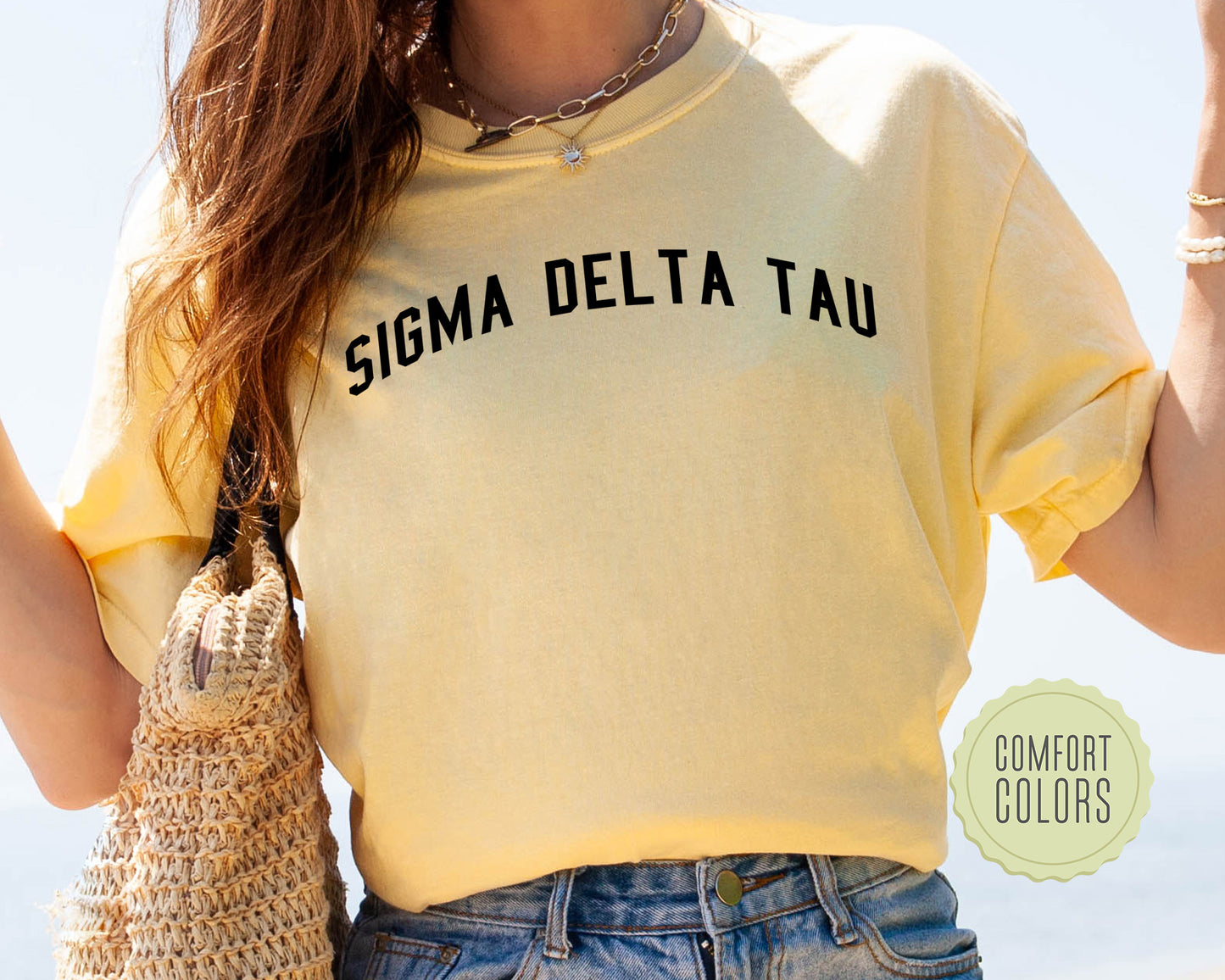 Sigma Delta Tau Just Bold Comfort Colors Sorority T-shirt _ 2390g