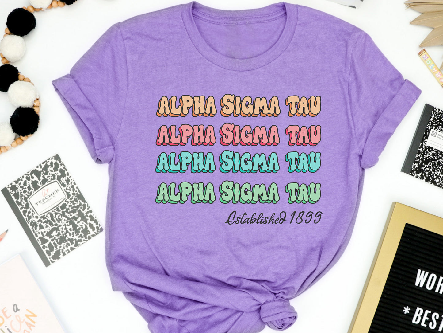 Alpha Sigma Tau Lucy Sorority T-shirt _ 265g