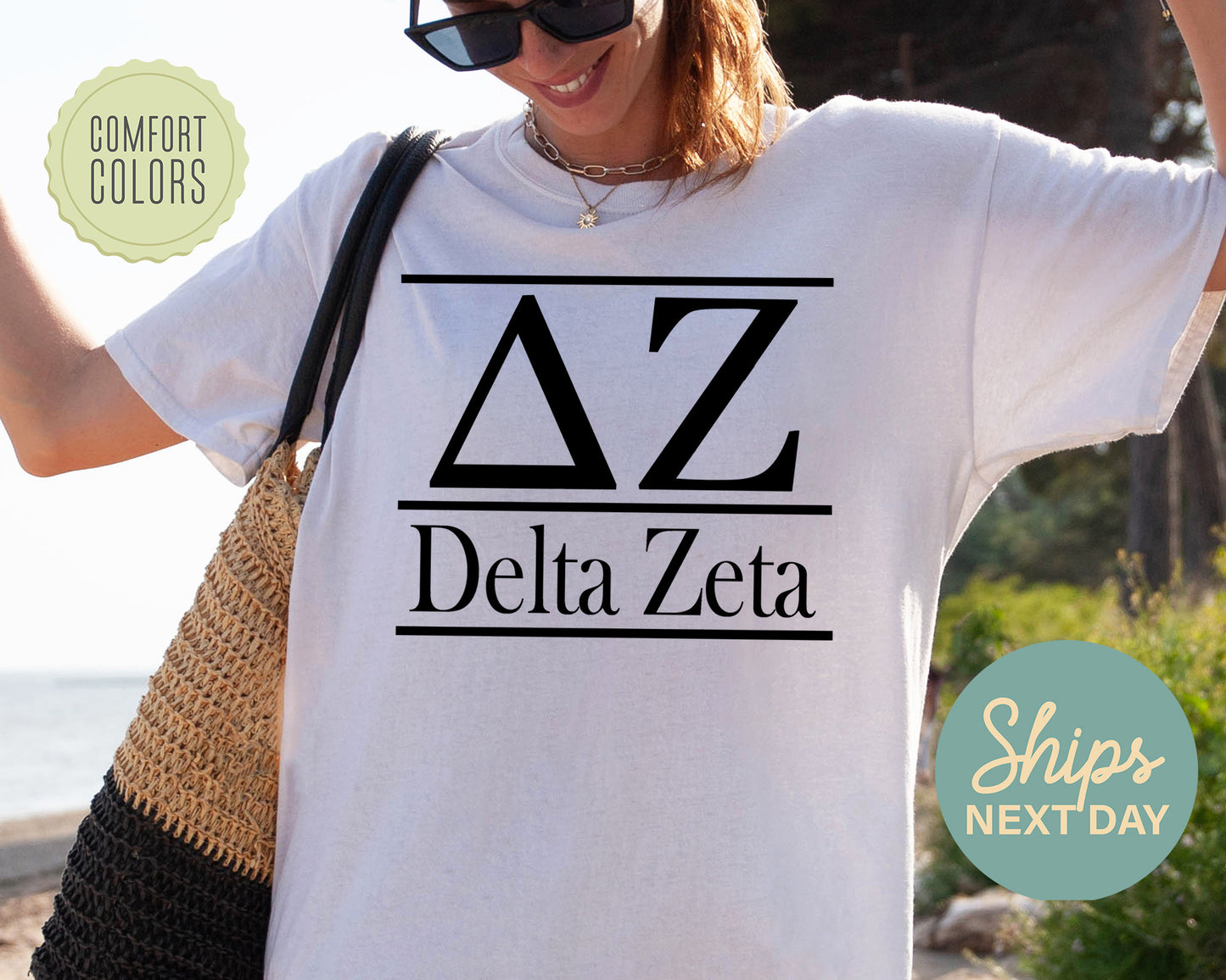 Delta Zeta Bold Statement Comfort Colors Sorority T-shirt _ 297g