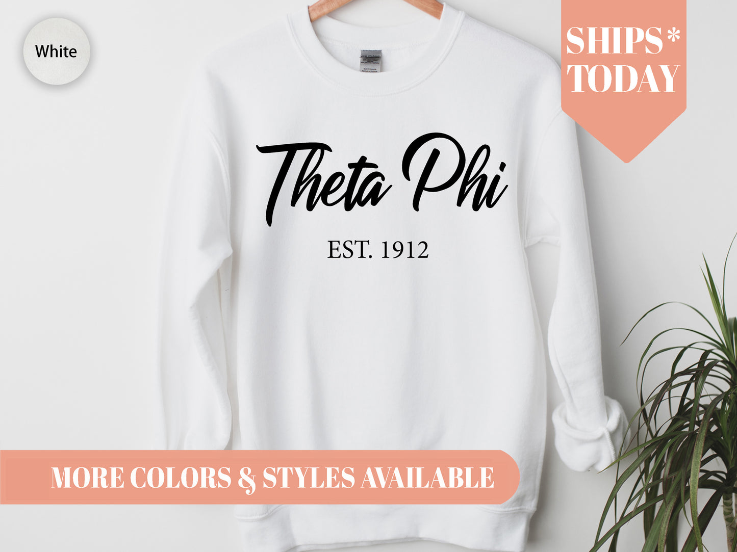 Theta Phi Alpha Black Flowy Sorority Sweatshirt _ 101g
