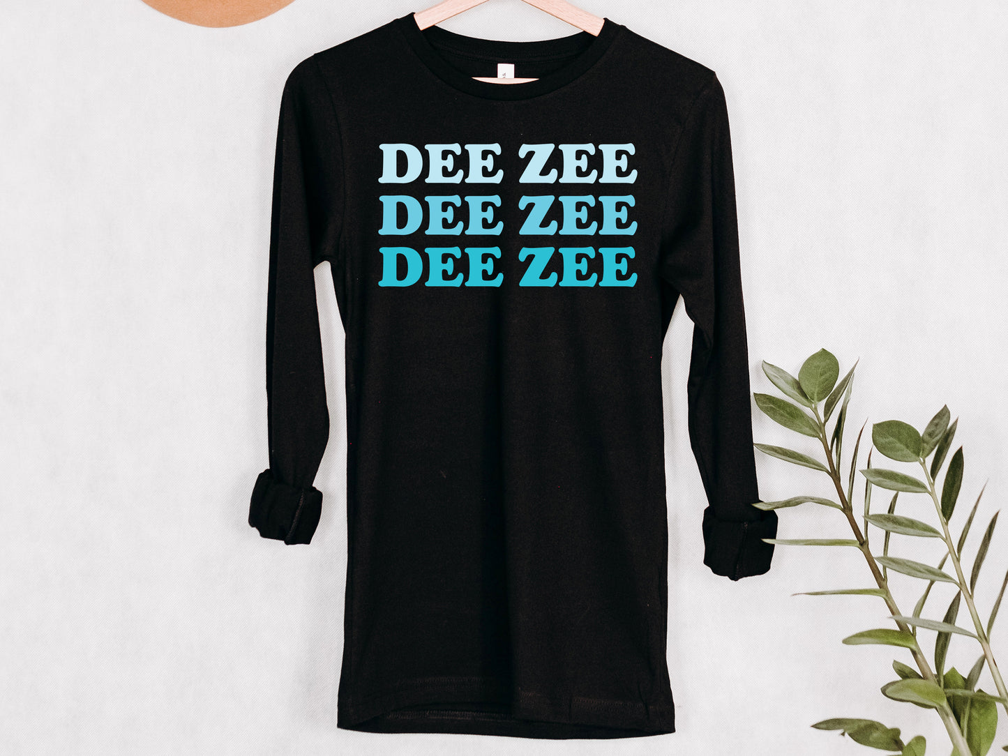 Delta Zeta Touch of Blue Sorority Long Sleeve T-shirt _ 2590g