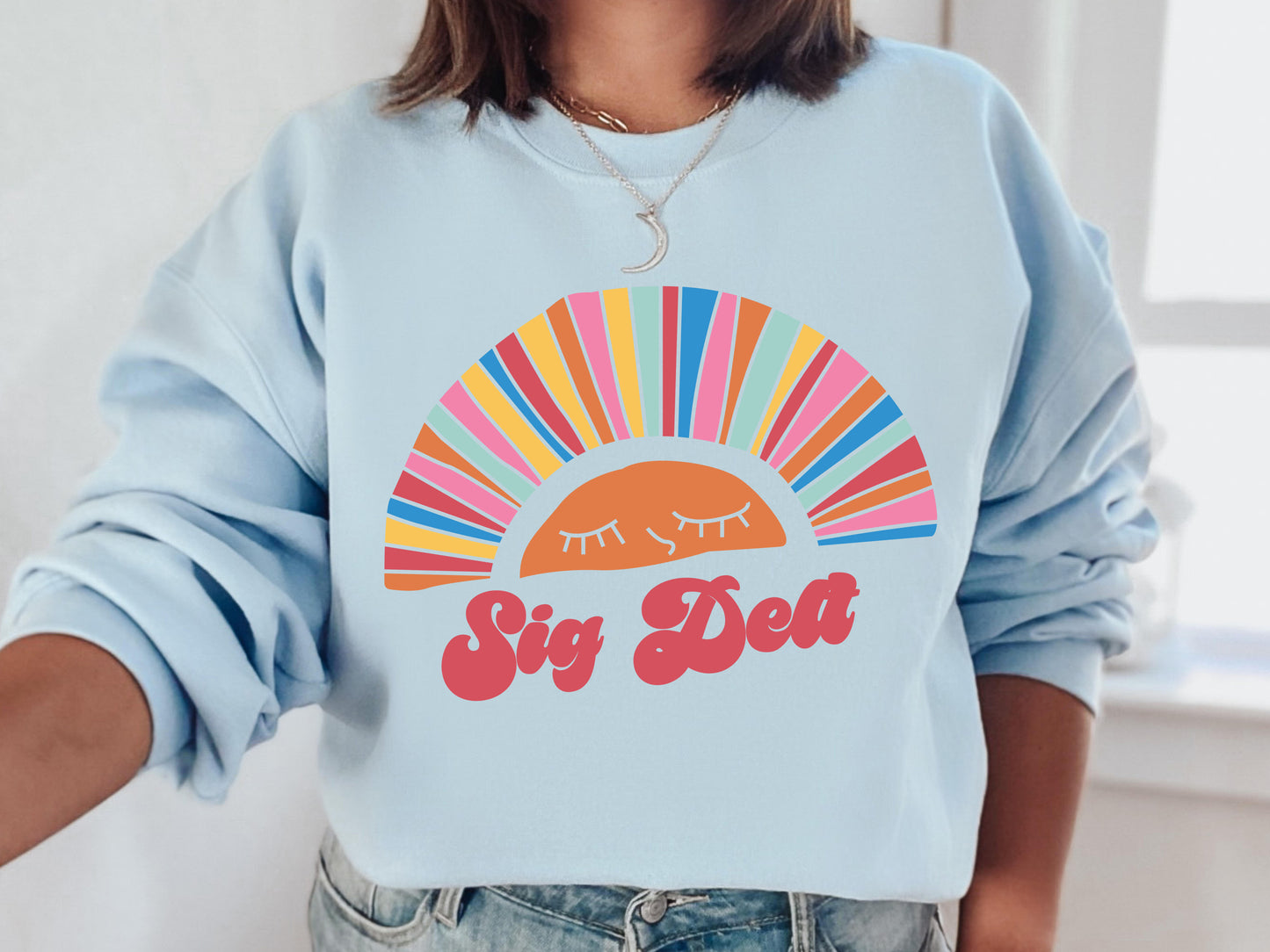 Sigma Delta Tau Sunshine Sorority Sweatshirt _ 3328g
