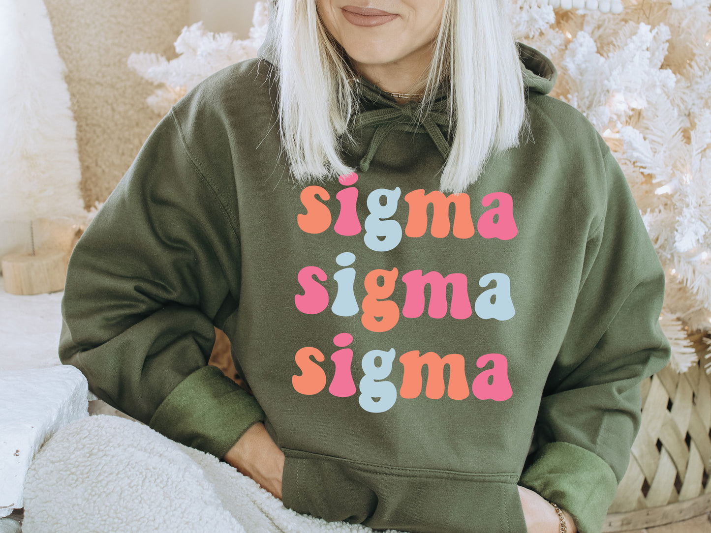Sigma Sigma Sigma Vividly Vibrant Sorority Hoodie _ 3172g