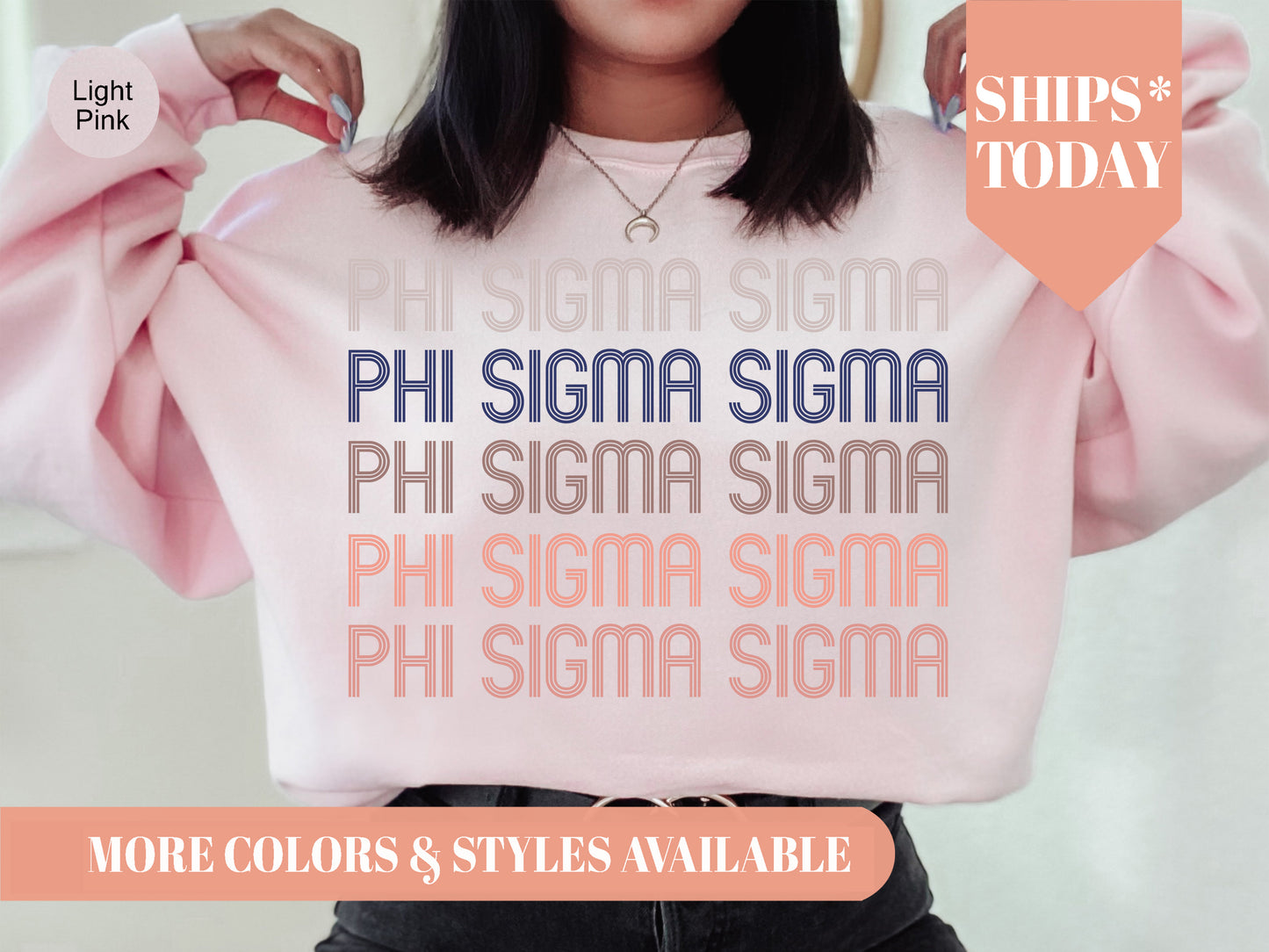 Phi Sigma Sigma Greek Glamour Sorority Sweatshirt _ 31111g