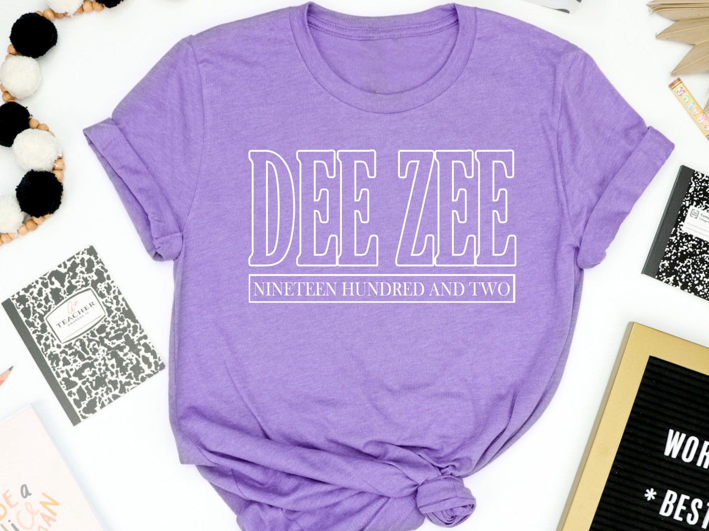 Delta Zeta Stencil Stacked Sorority T-shirt _ 2147g