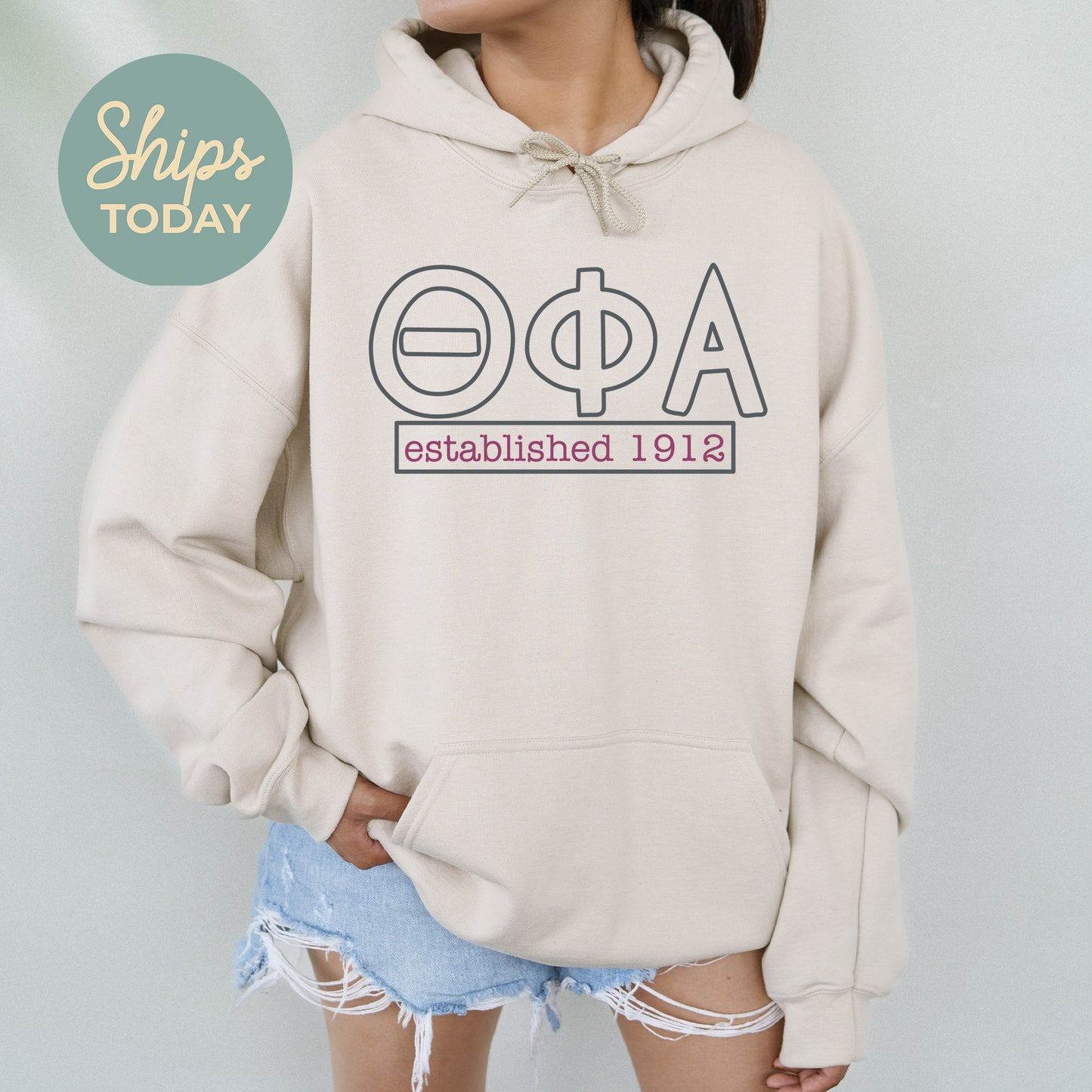 Theta Phi Alpha Simply Greek Sorority Hoodie _ 39360g