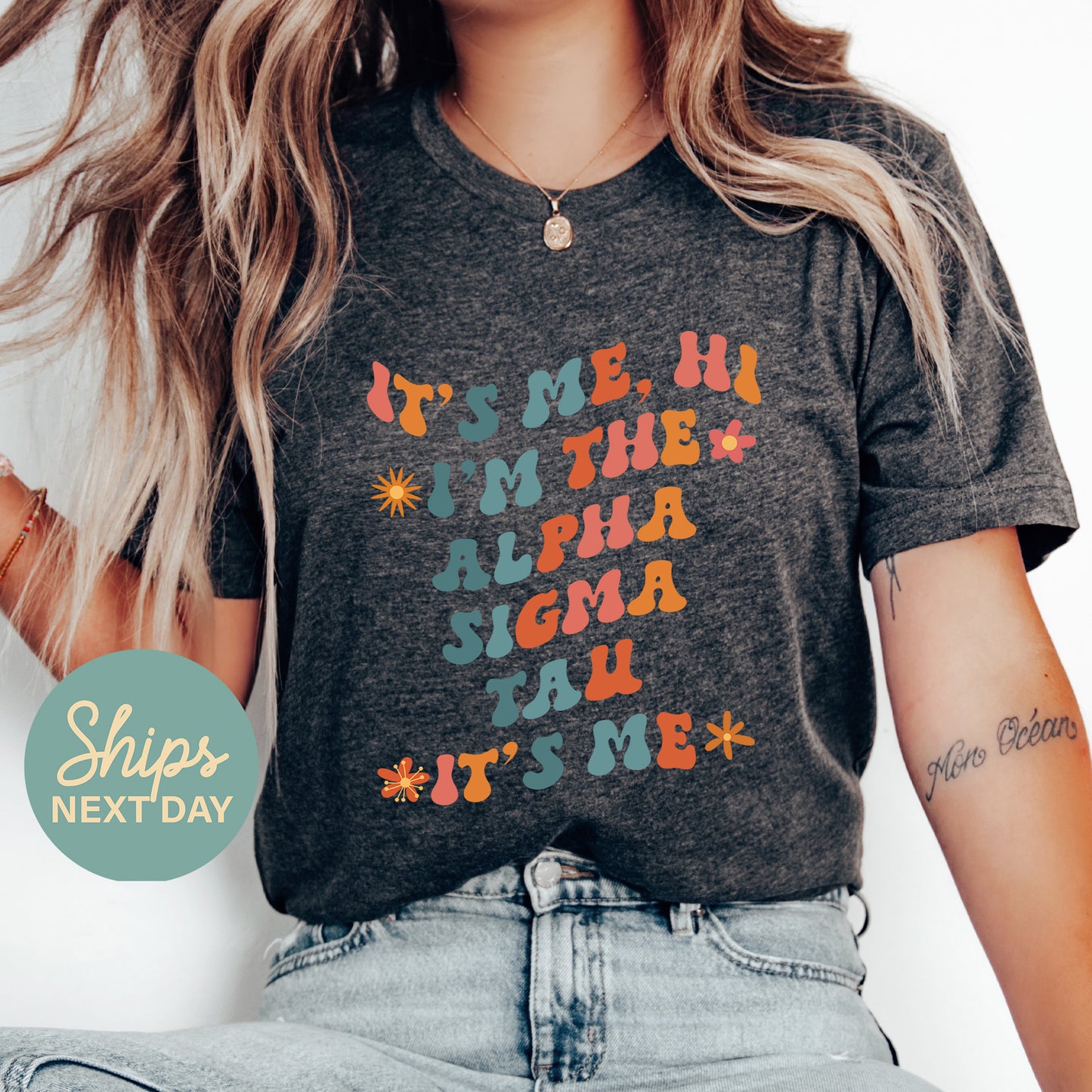 Alpha Sigma Tau Style Sorority T-shirt  _ 35998g