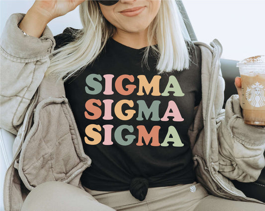 Sigma Sigma Sigma Bright and Proud Sorority T-shirt _ 437g