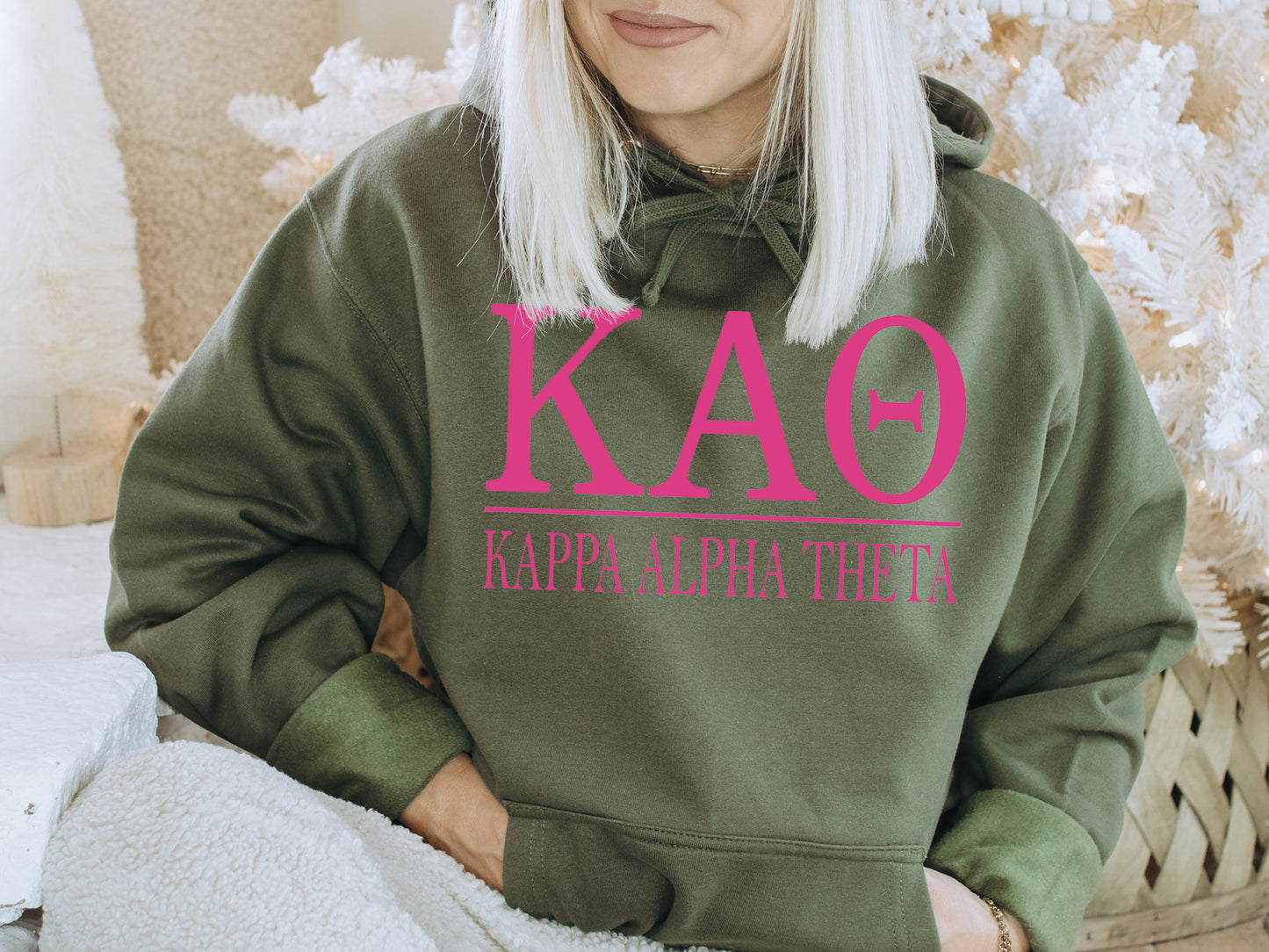 Kappa Alpha Theta Loud Letters Sorority Hoodie _ 481g