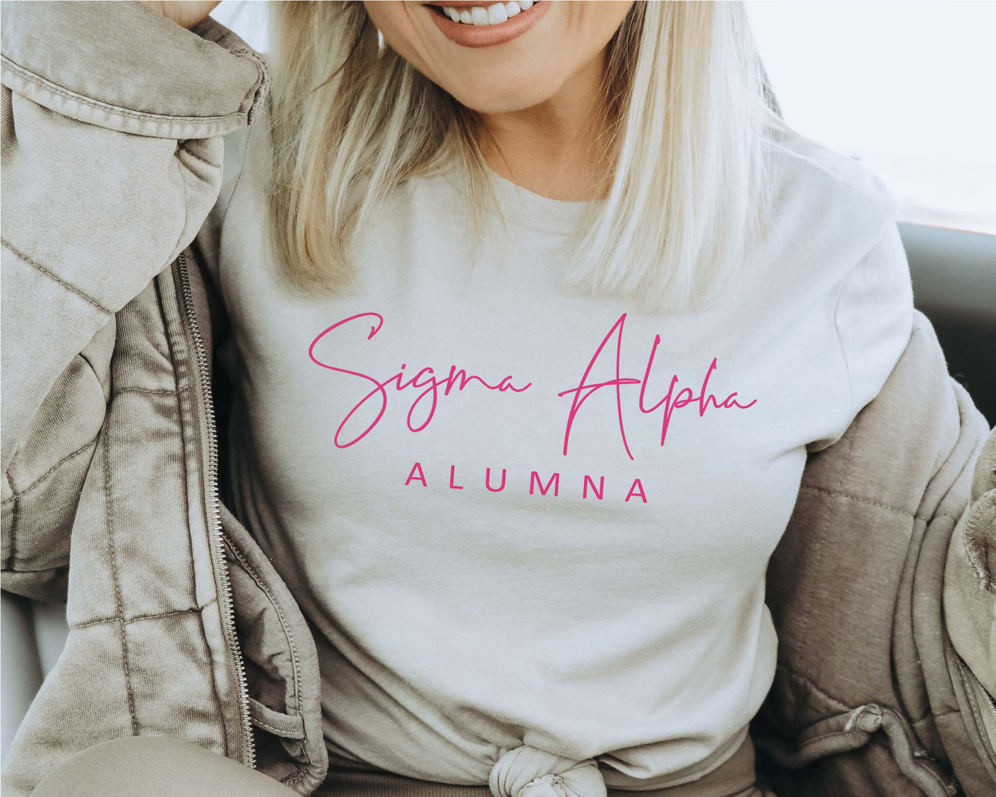 Sigma Alpha Vintage Alumna Sorority T-shirt _ 3506g