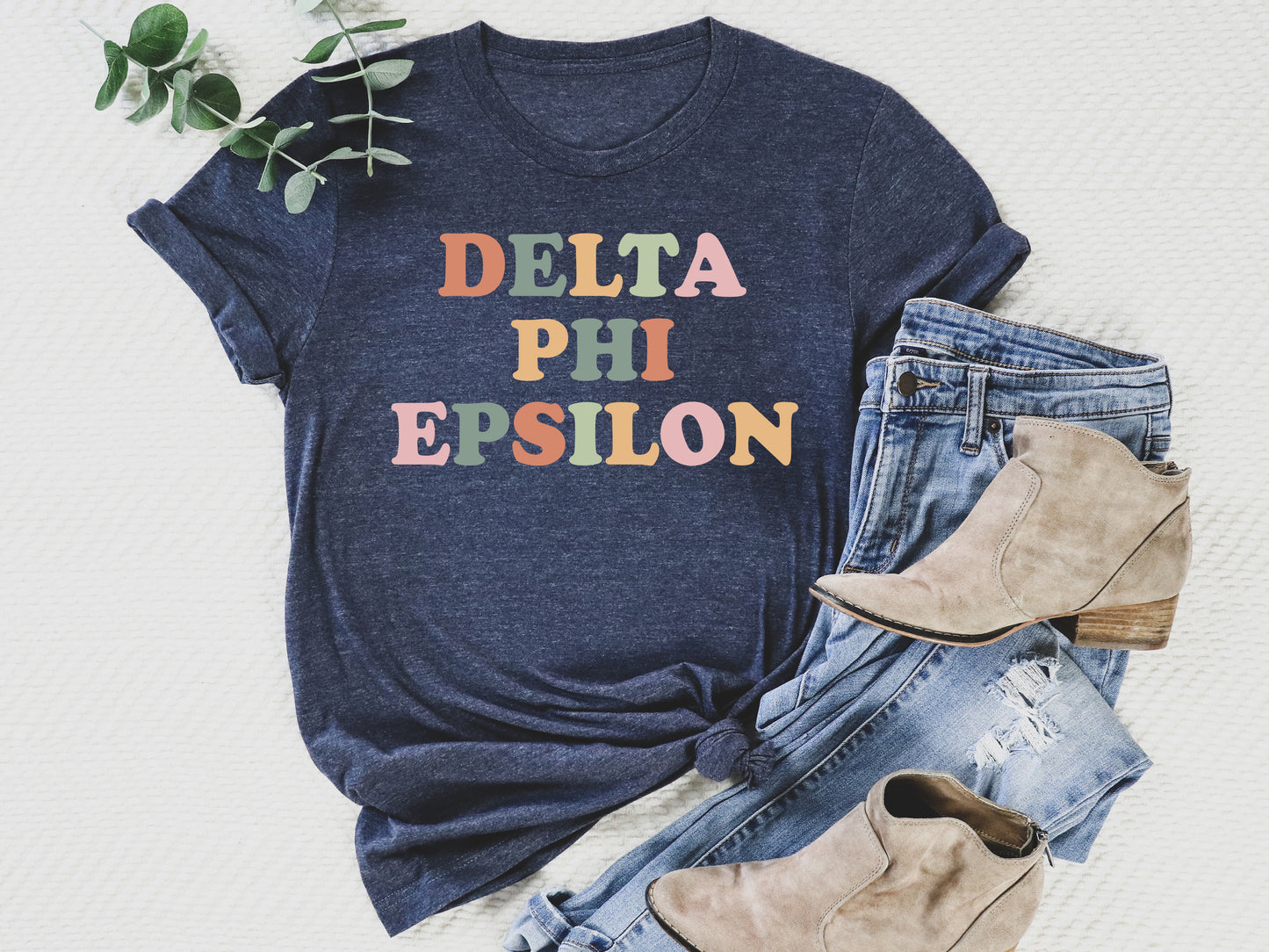 Delta Phi Epsilon Bright and Proud Sorority T-shirt _ 426g