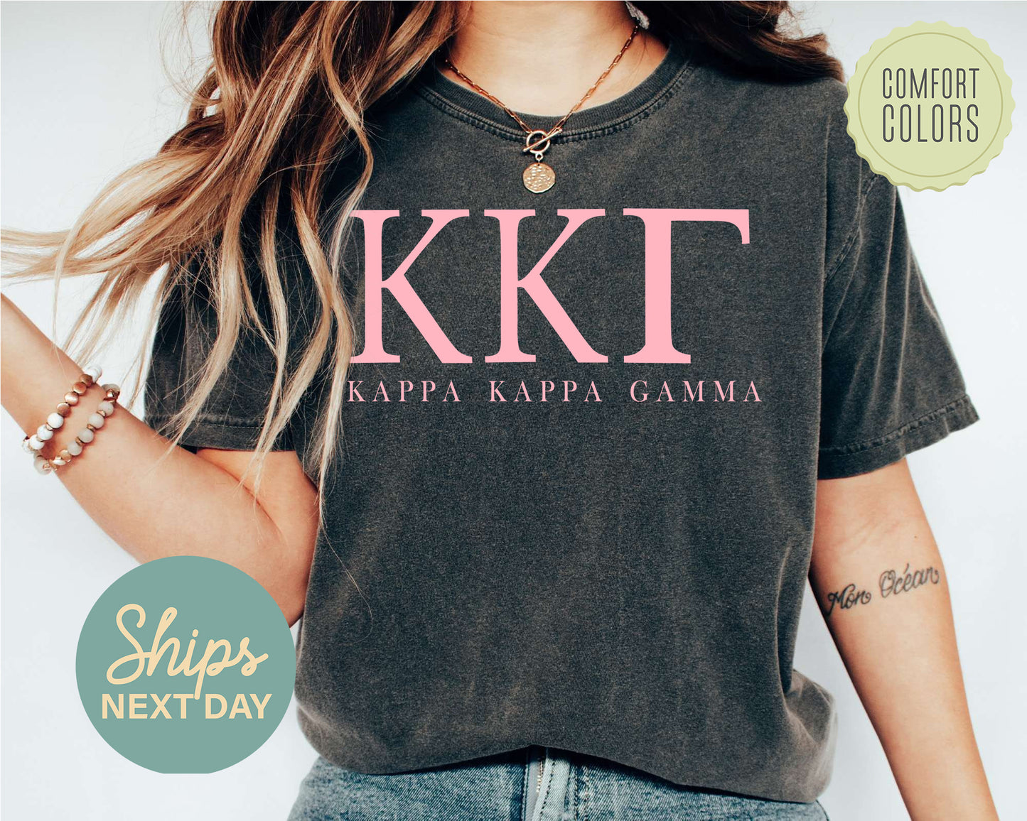 Kappa Kappa Gamma Everything Pink Comfort Colors Sorority T-shirt _ 327g