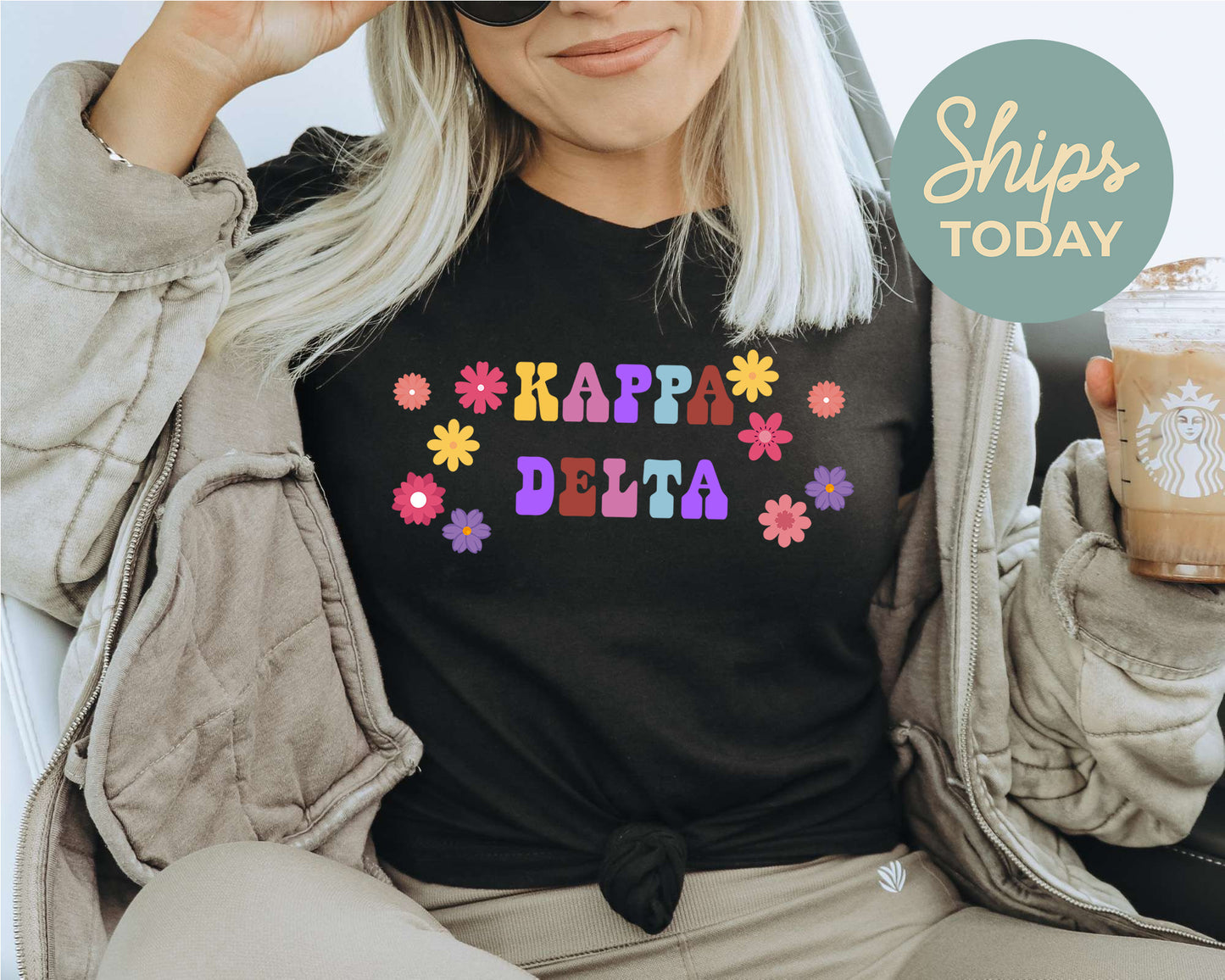 Kappa Delta Splash of Color Sorority T-shirt _ 3191g