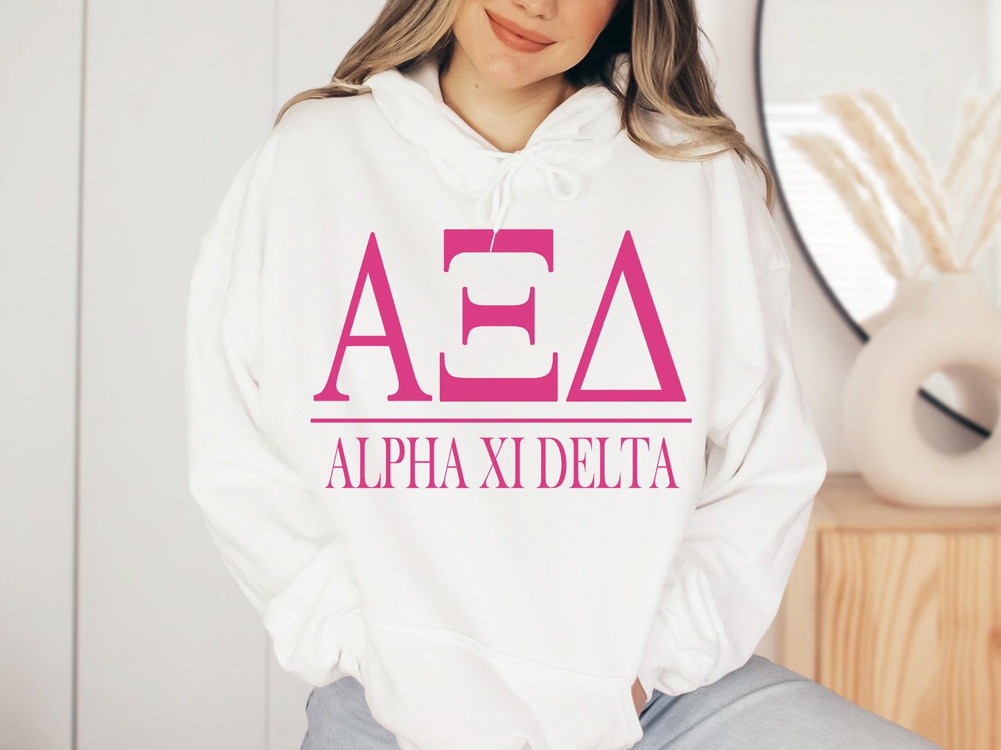 Alpha Xi Delta Loud Letters Sorority Hoodie _ 474g