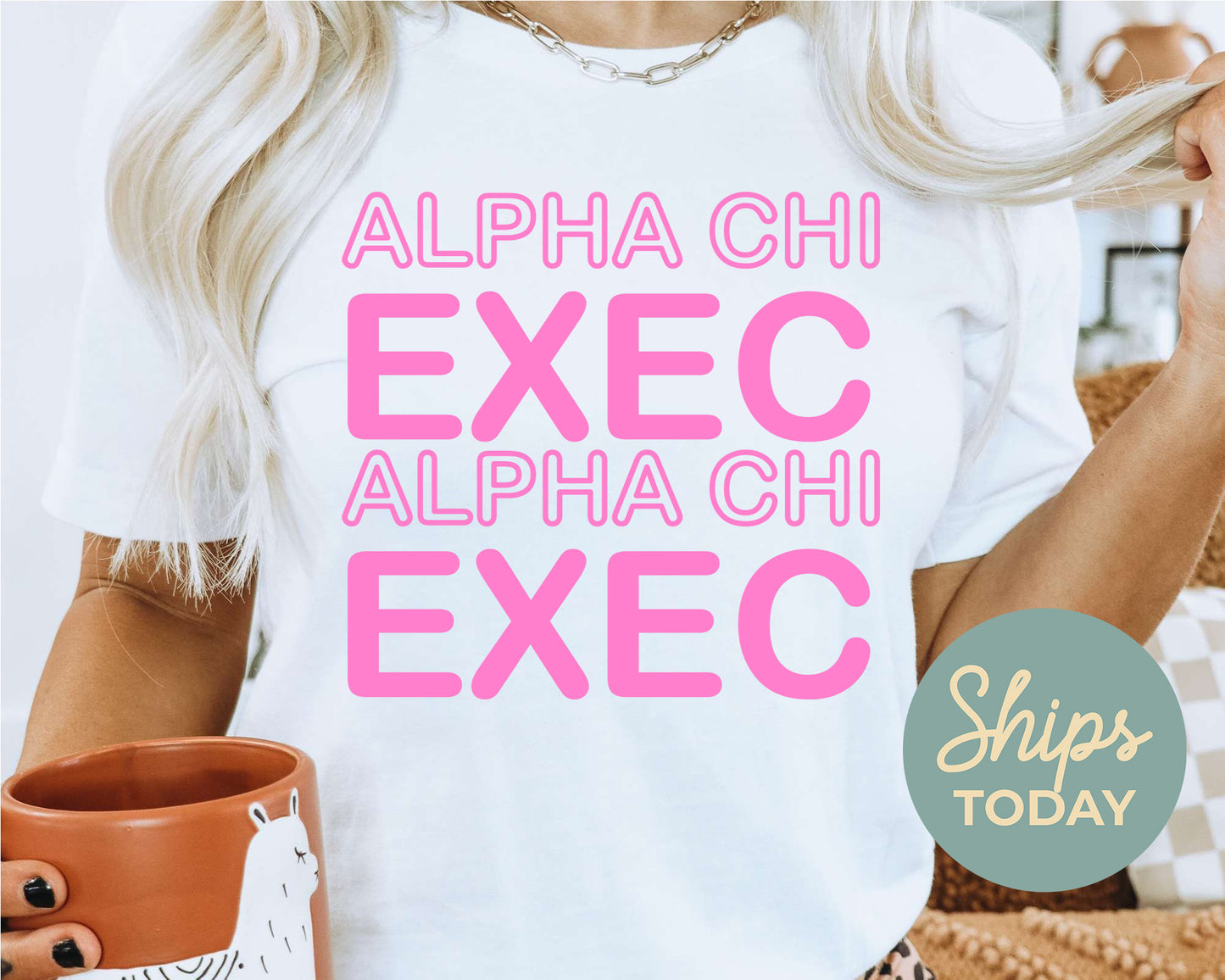 Alpha Chi Omega Executive Sisterhood Sorority T-shirt _ 30900g
