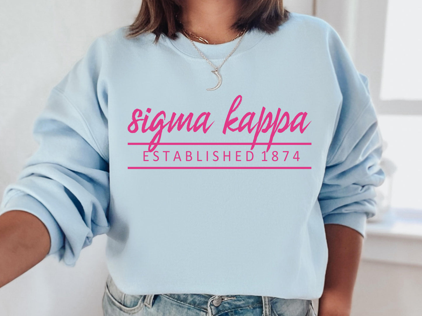 Sigma Kappa All Pink Sorority Sweatshirt _  774g