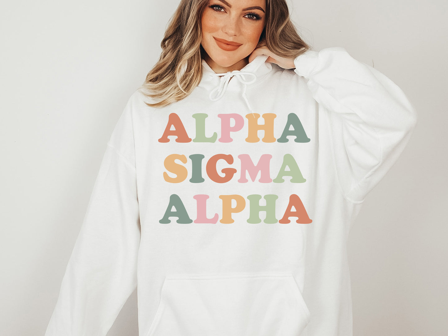 Alpha Sigma Alpha Bright and Proud Sorority Hoodie _ 420g