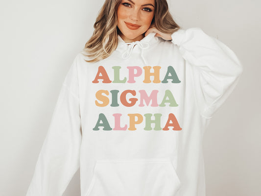 Alpha Sigma Alpha Bright and Proud Sorority Hoodie _ 420g