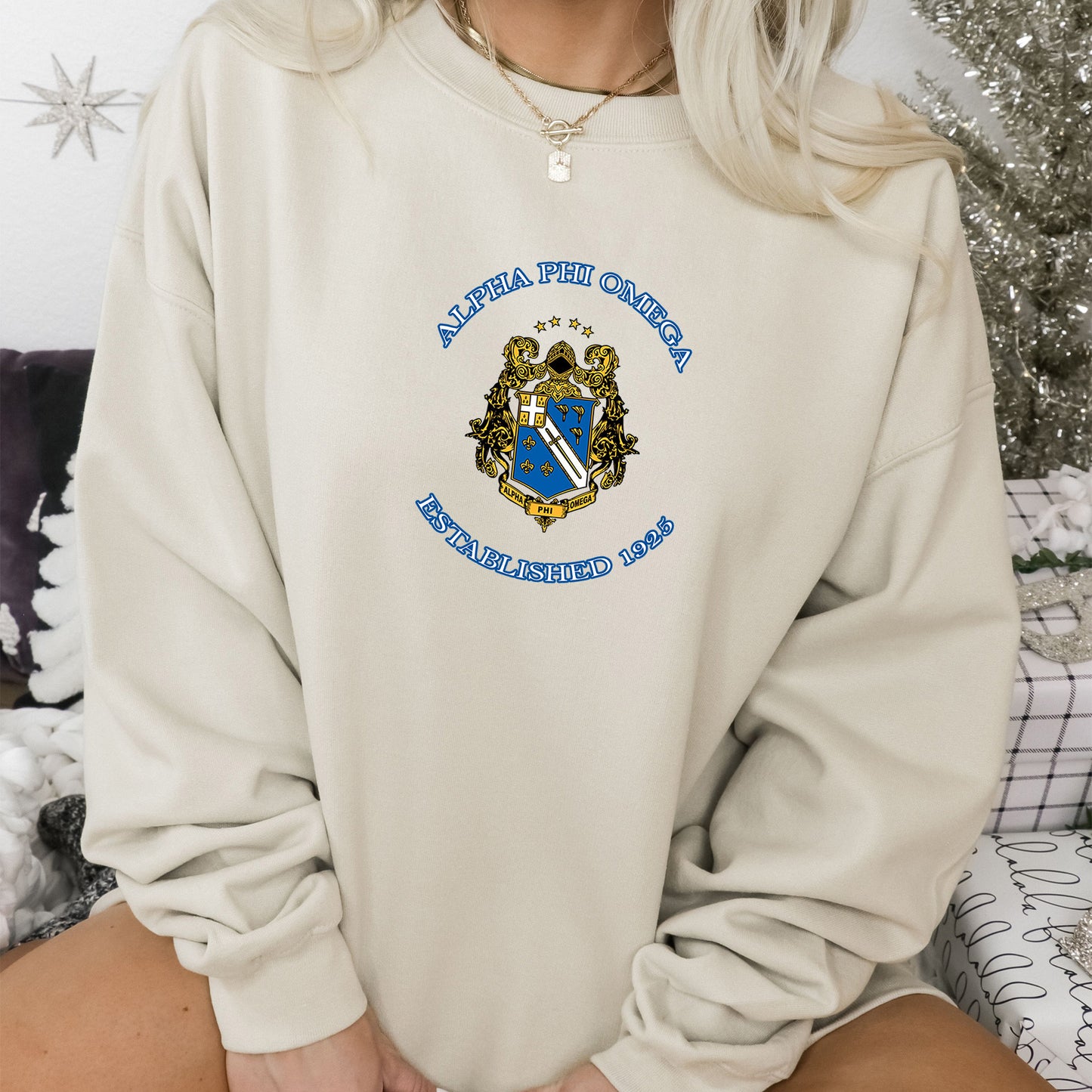 Alpha Phi Omega Iconic Insignia COED Sweatshirt _ 35665g