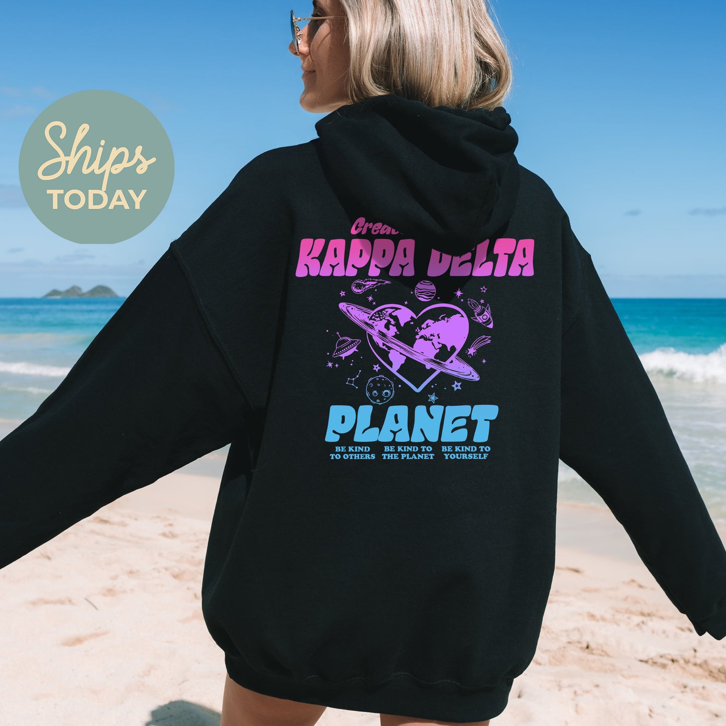Kappa Delta Ombre Worlds Sorority Hoodie _ 35557g