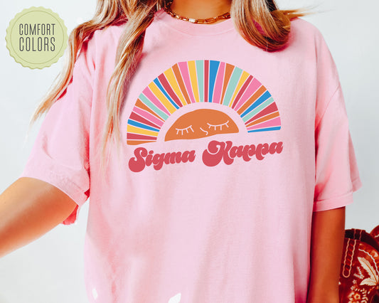 Sigma Kappa Sunshine Comfort Colors Sorority T-shirt _ 3329g