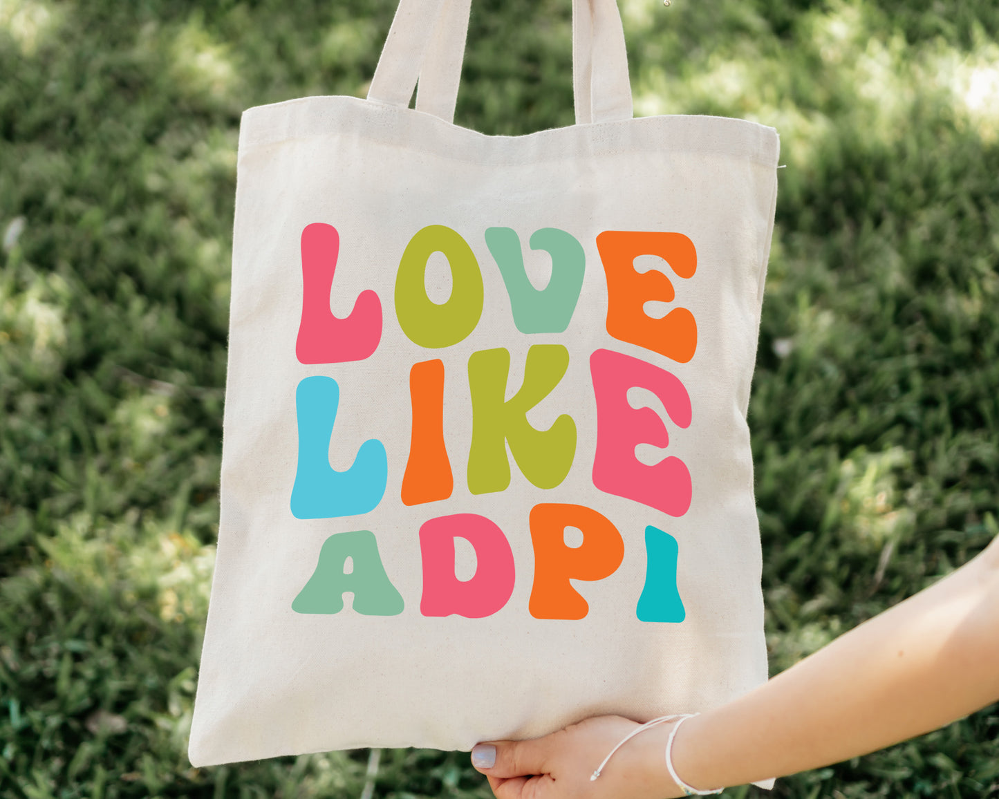 Alpha Delta Pi Love Like Sorority Tote Bag _ 34335g
