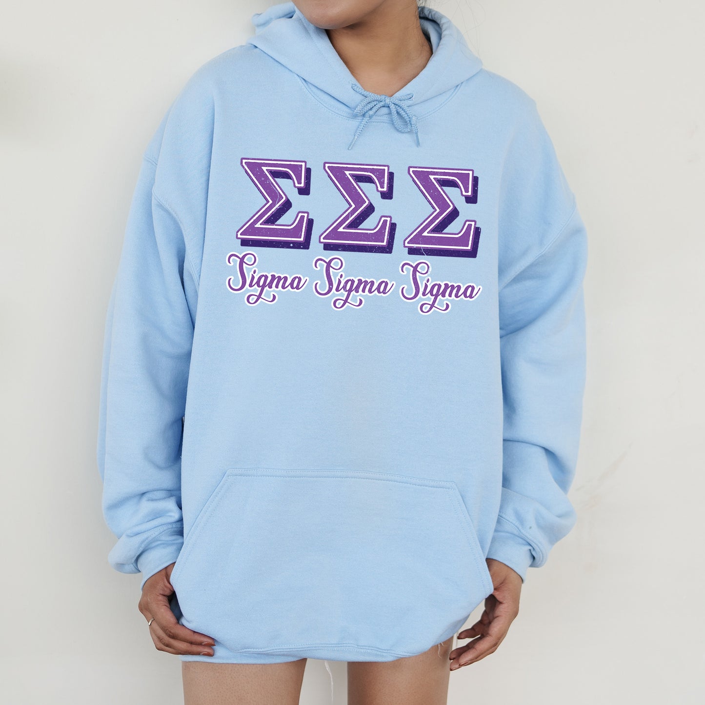 Sigma Sigma Sigma Greek Colors Sorority Hoodie _ 36092g