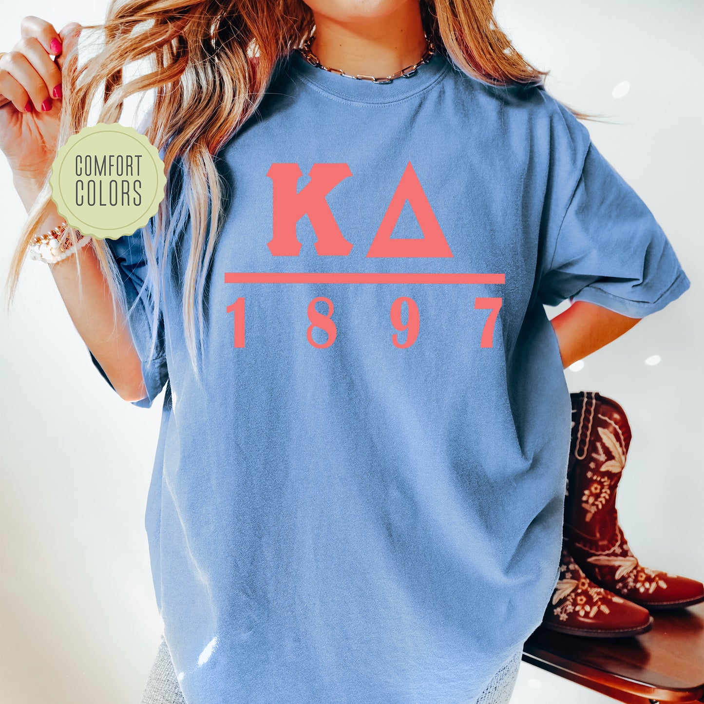 Kappa Delta Monochromatic Comfort Colors Sorority T-shirt _ 30859g