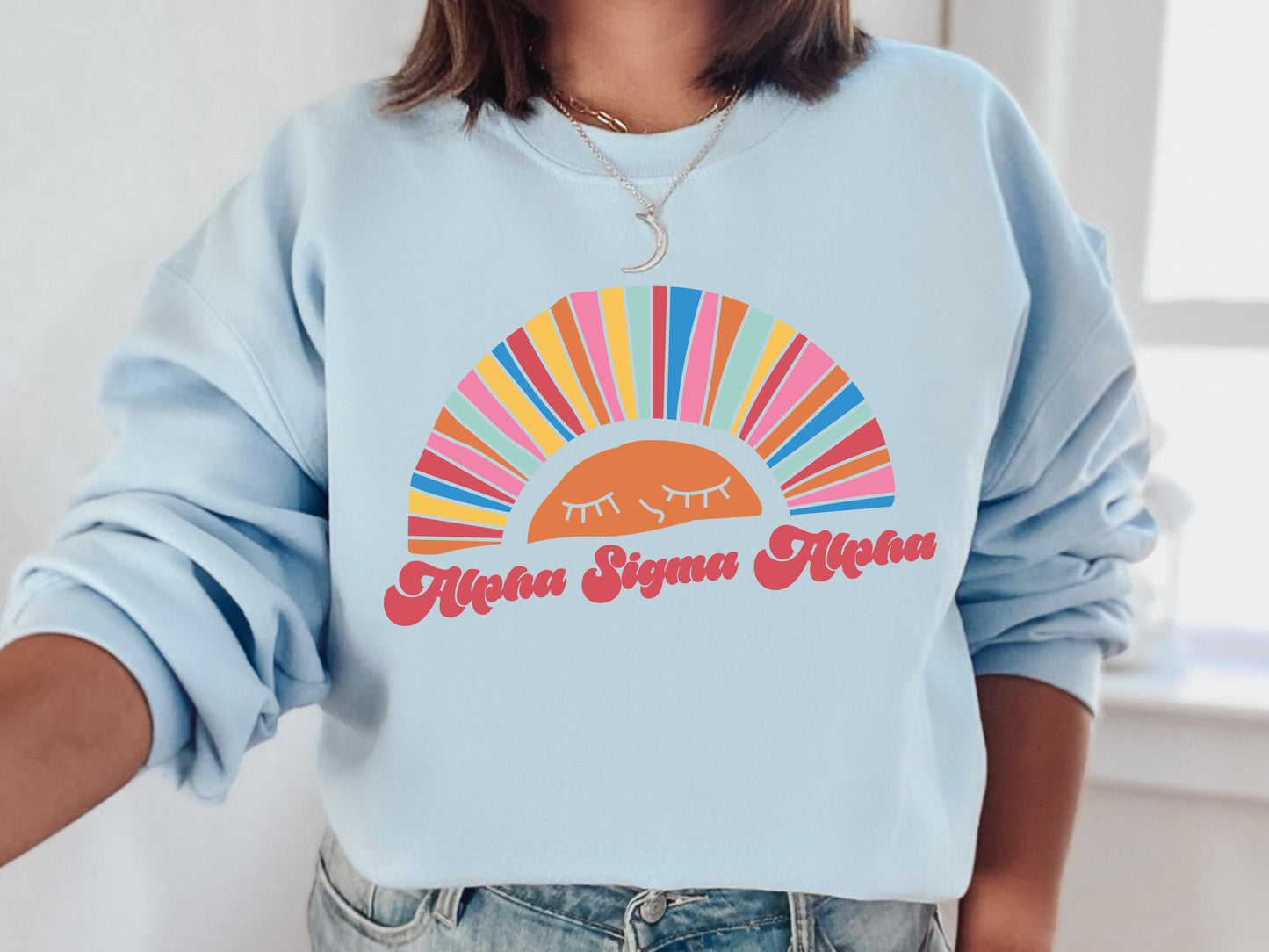 Alpha Sigma Alpha Sunshine Sorority Sweatshirt _ 3313g