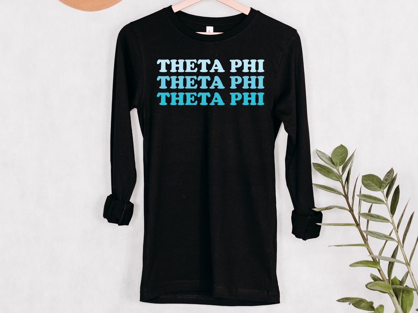 Theta Phi Alpha Touch of Blue Sorority Long Sleeve T-shirt _ 2601