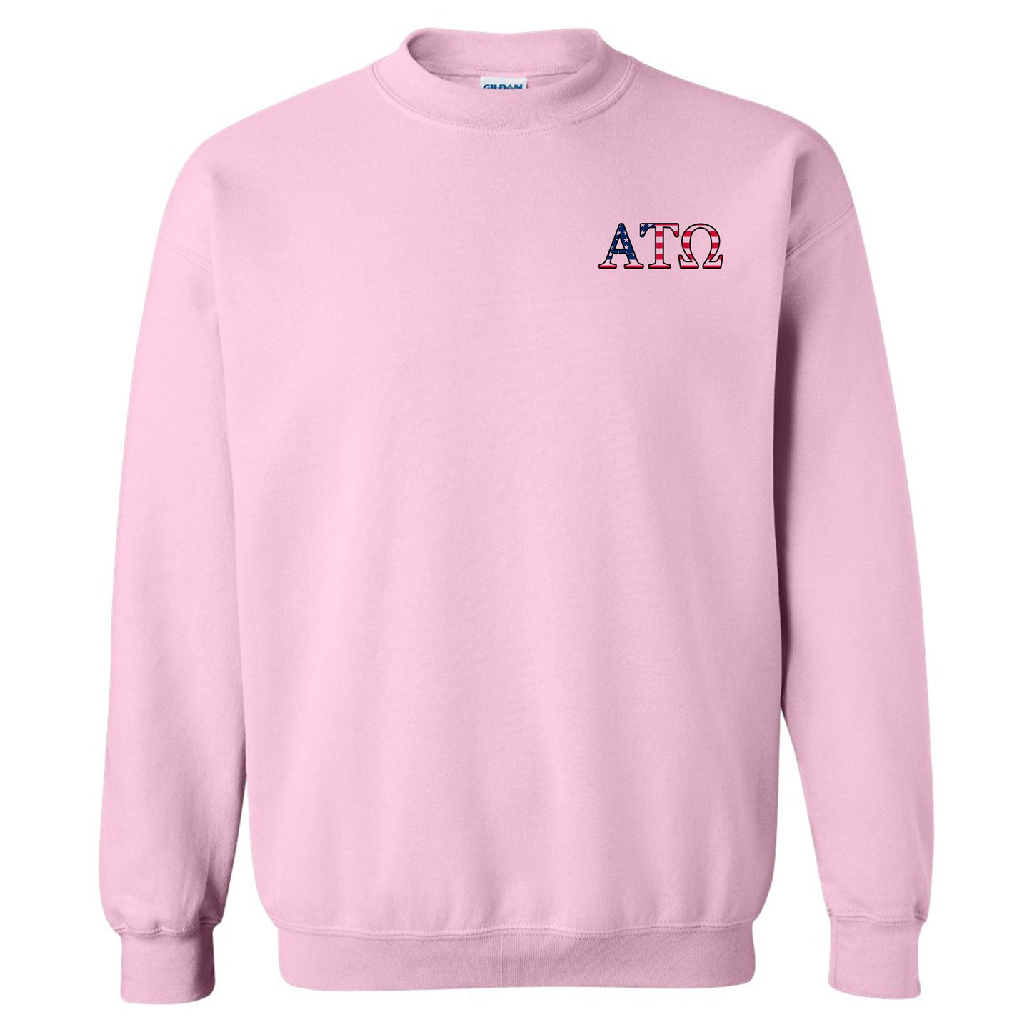 a pink sweatshirt with the letters atc on it