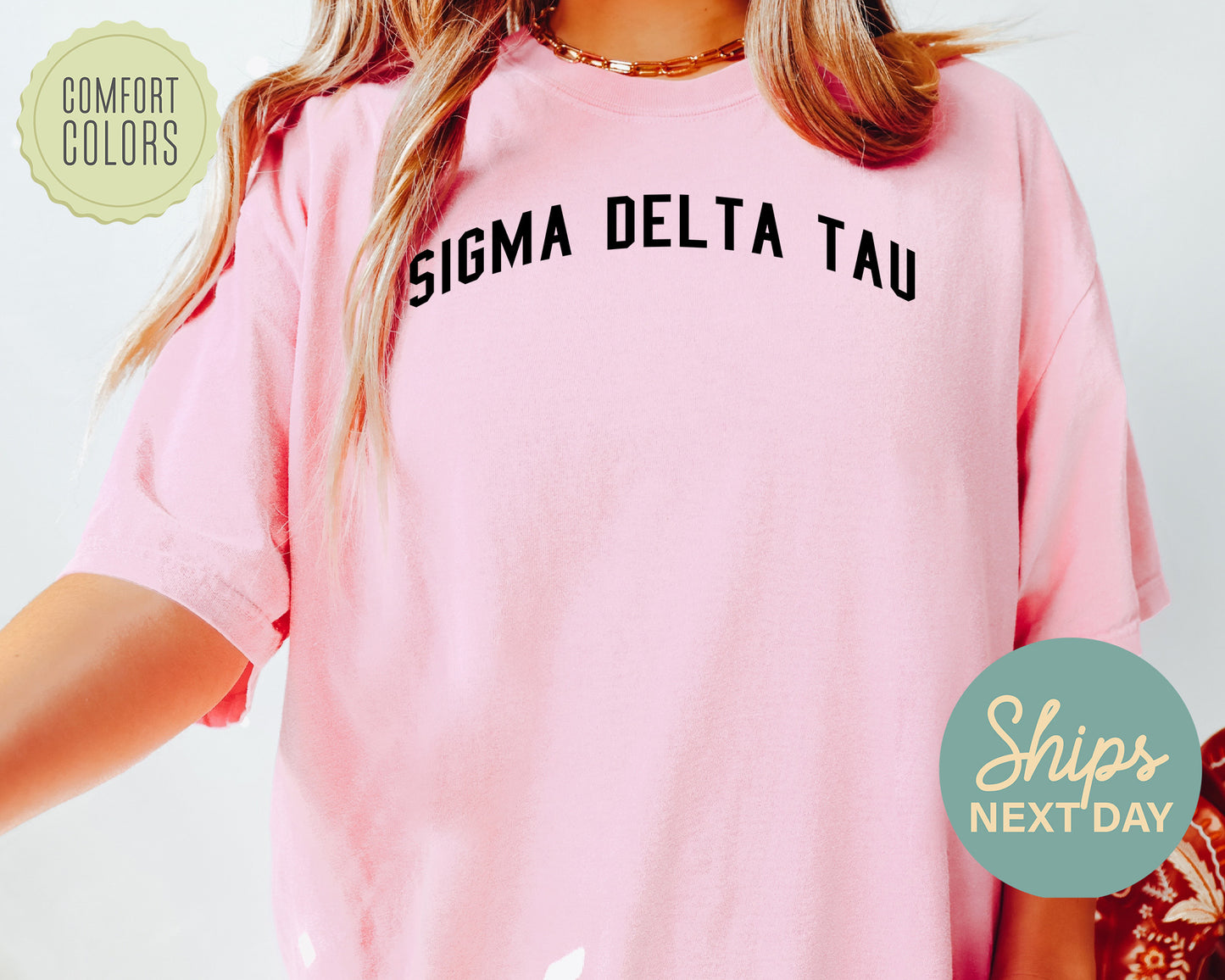 Sigma Delta Tau Just Bold Comfort Colors Sorority T-shirt _ 2390g