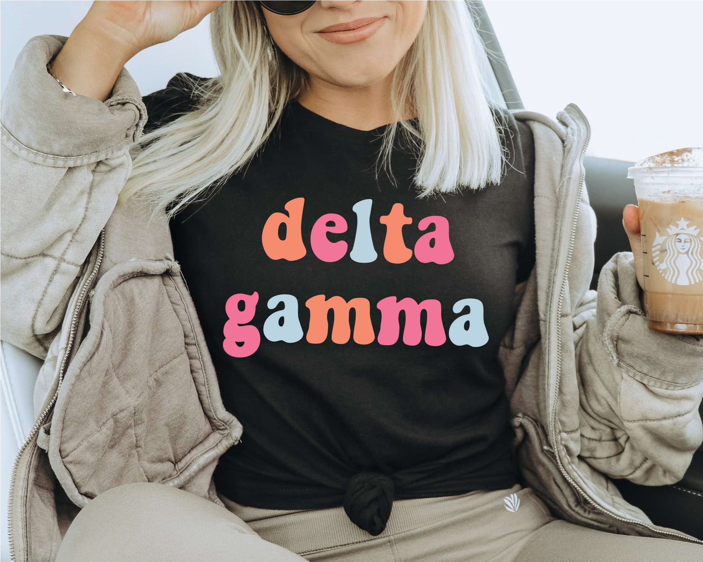 Delta Gamma Vividly Vibrant Sorority T-shirt _ 3160g
