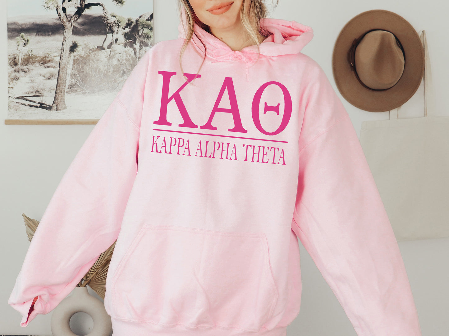 Kappa Alpha Theta Loud Letters Sorority Hoodie _ 481g