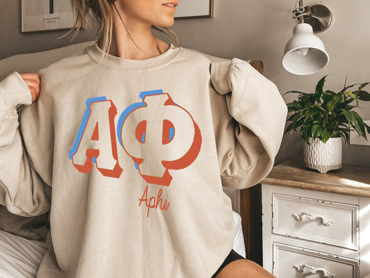 Alpha Phi American Colored Sorority Sweatshirt _ 31g