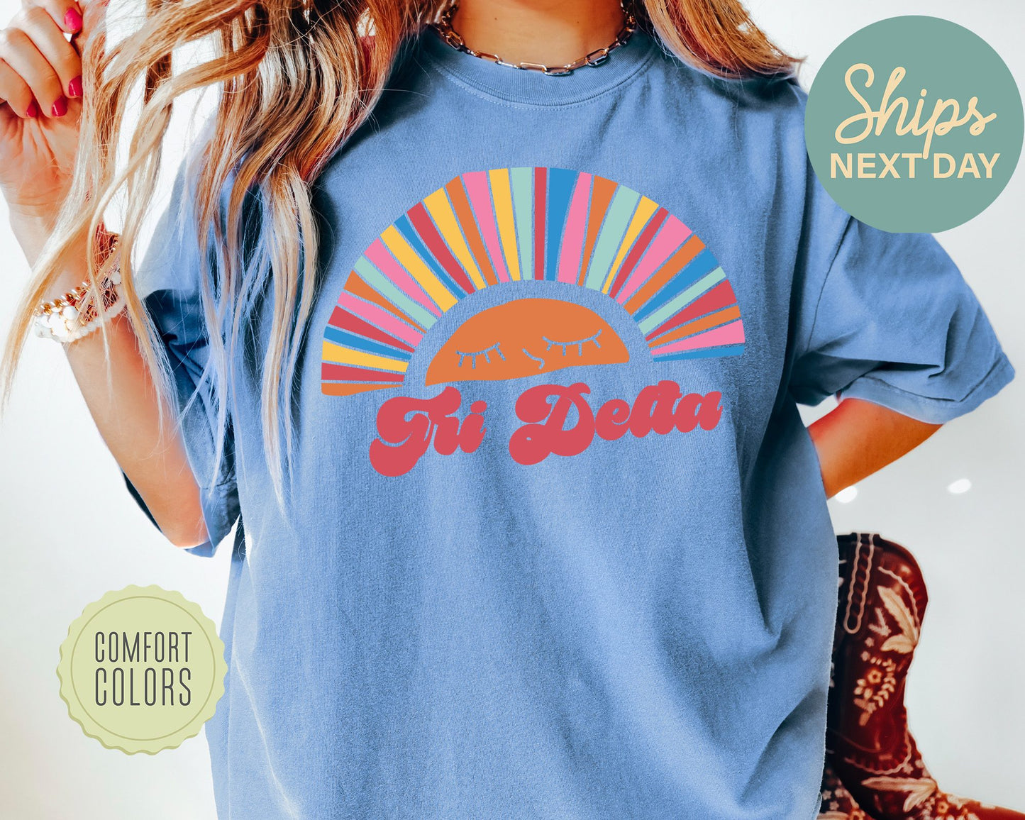 Delta Delta Delta Sunshine Comfort Colors Sorority T-shirt _ 3317g