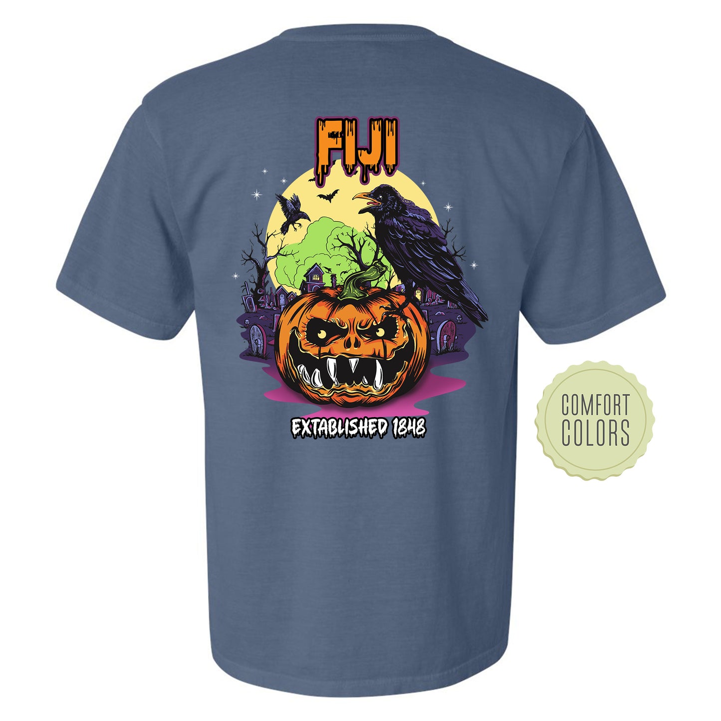 FIJI Halloween Bats Comfort Colors Fraternity T-shirt _ 36266g