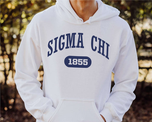 Sigma Chi Fraternal Arch Fraternity Hoodie _ 930g