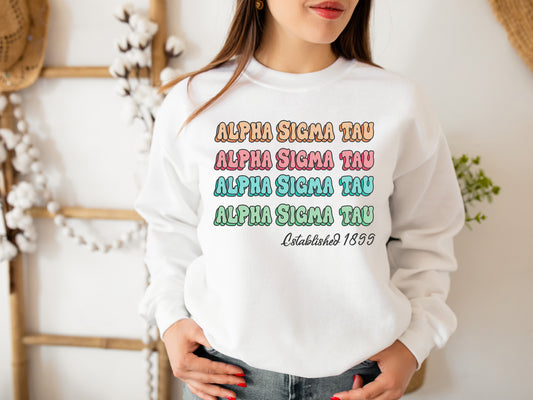 Alpha Sigma Tau Lucy Sorority Sweatshirt _ 265g