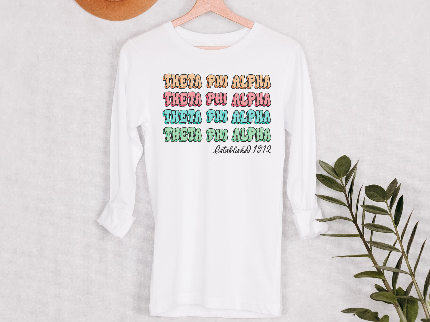 Theta Phi Alpha Lucy Sorority Long Sleeve T-shirt _ 282g