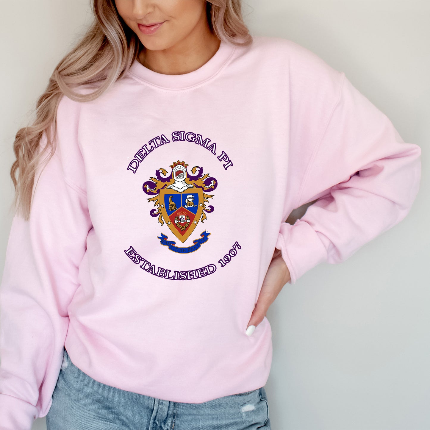 Delta Sigma Pi Iconic Insignia COED Sweatshirt _ 35668g