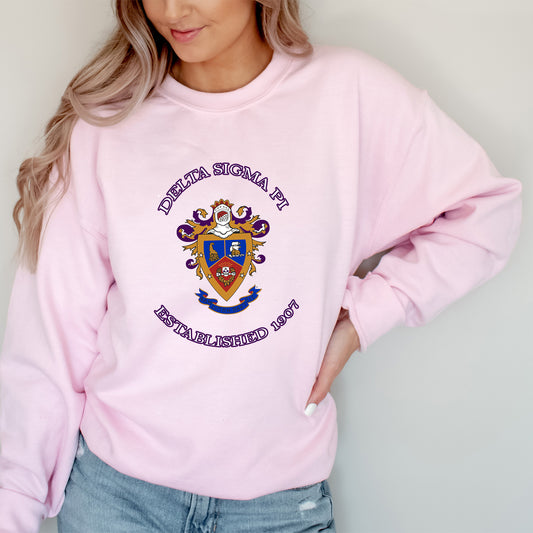 Delta Sigma Pi Iconic Insignia COED Sweatshirt _ 35668g