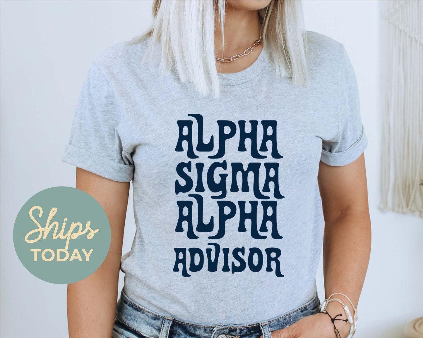 Alpha Sigma Alpha Best Advisor Sorority T-shirt _ 3103g