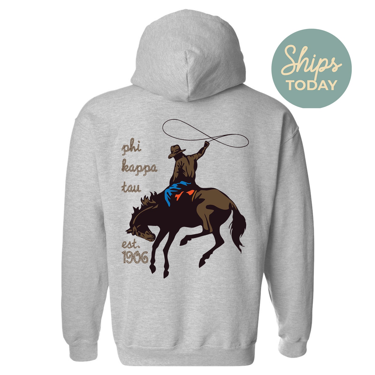 Phi Kappa Tau Cowboy Fraternity Hoodie _ 31196g