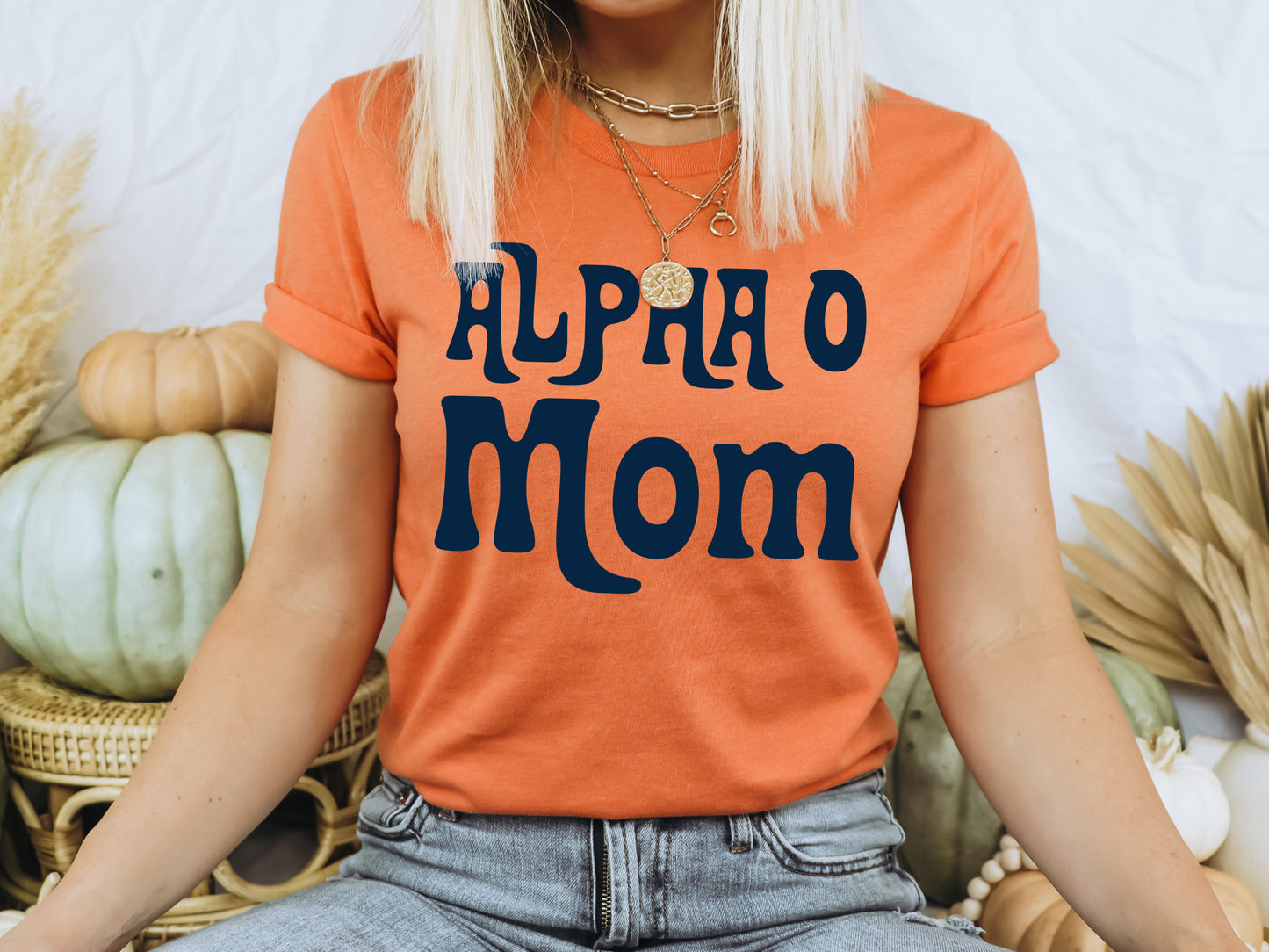 Alpha Omicron Pi Got it from my Mom Sorority T-shirt _ 3075g
