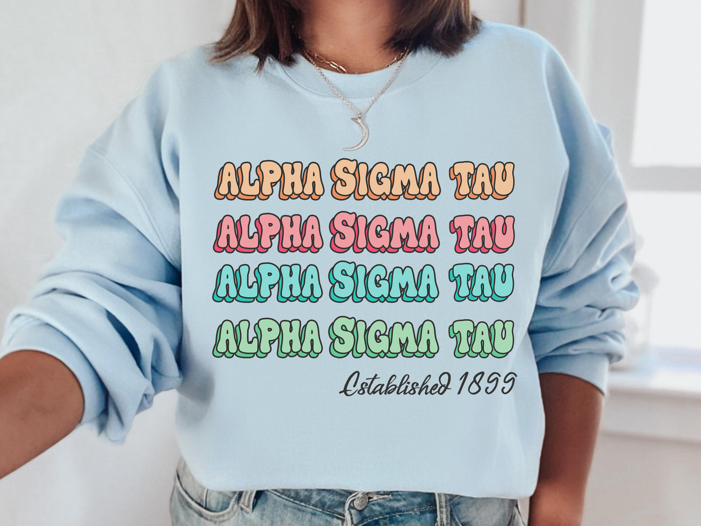 Alpha Sigma Tau Lucy Sorority Sweatshirt _ 265g