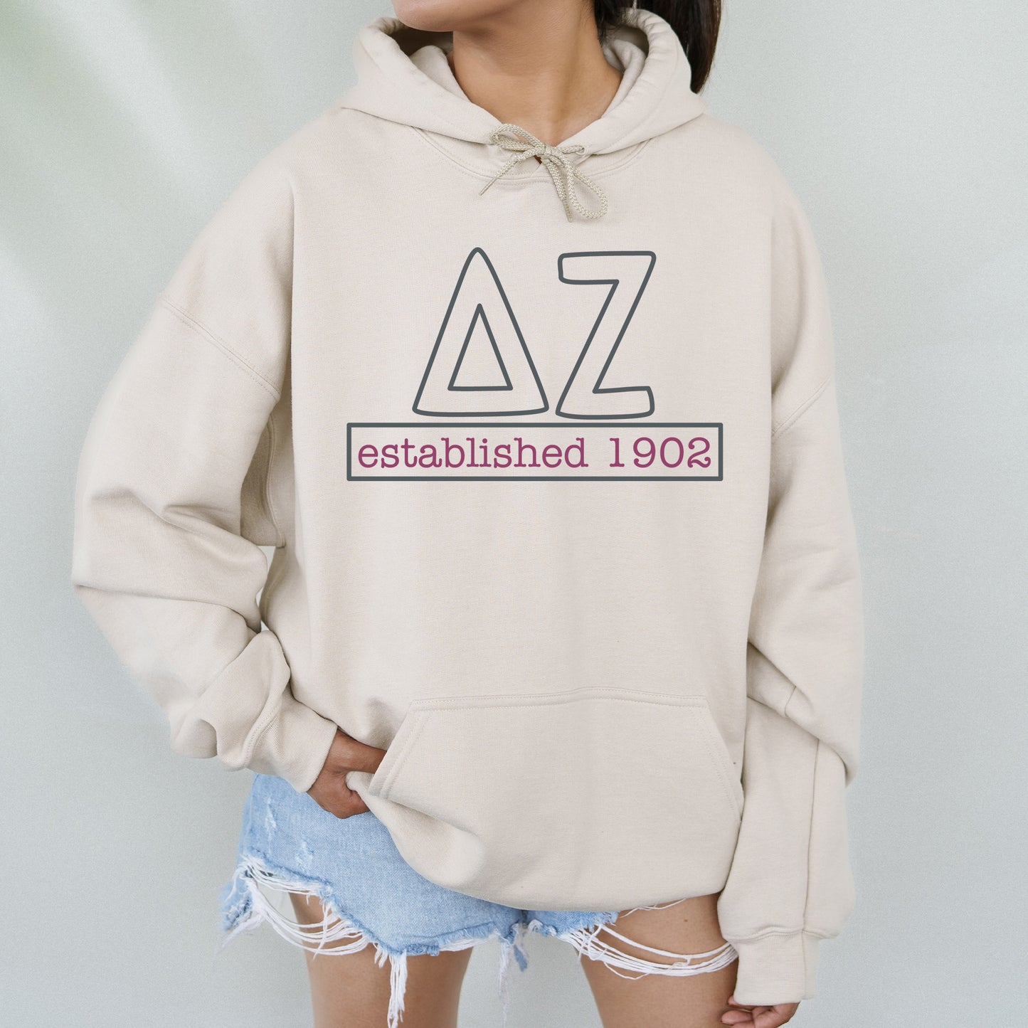 Delta Zeta Simply Greek Sorority Hoodie _ 39349g