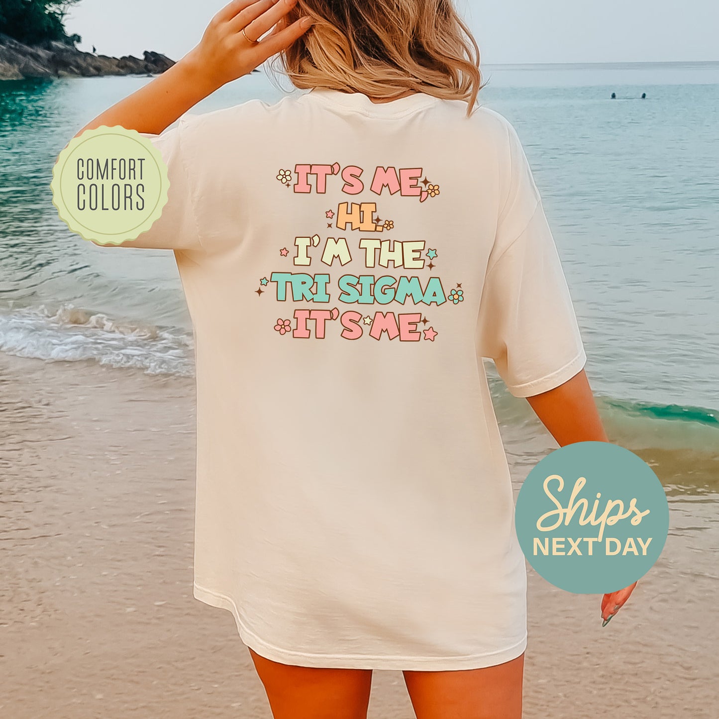 Sigma Sigma Sigma Signature Chic Comfort Colors Sorority T-shirt _ 35988g