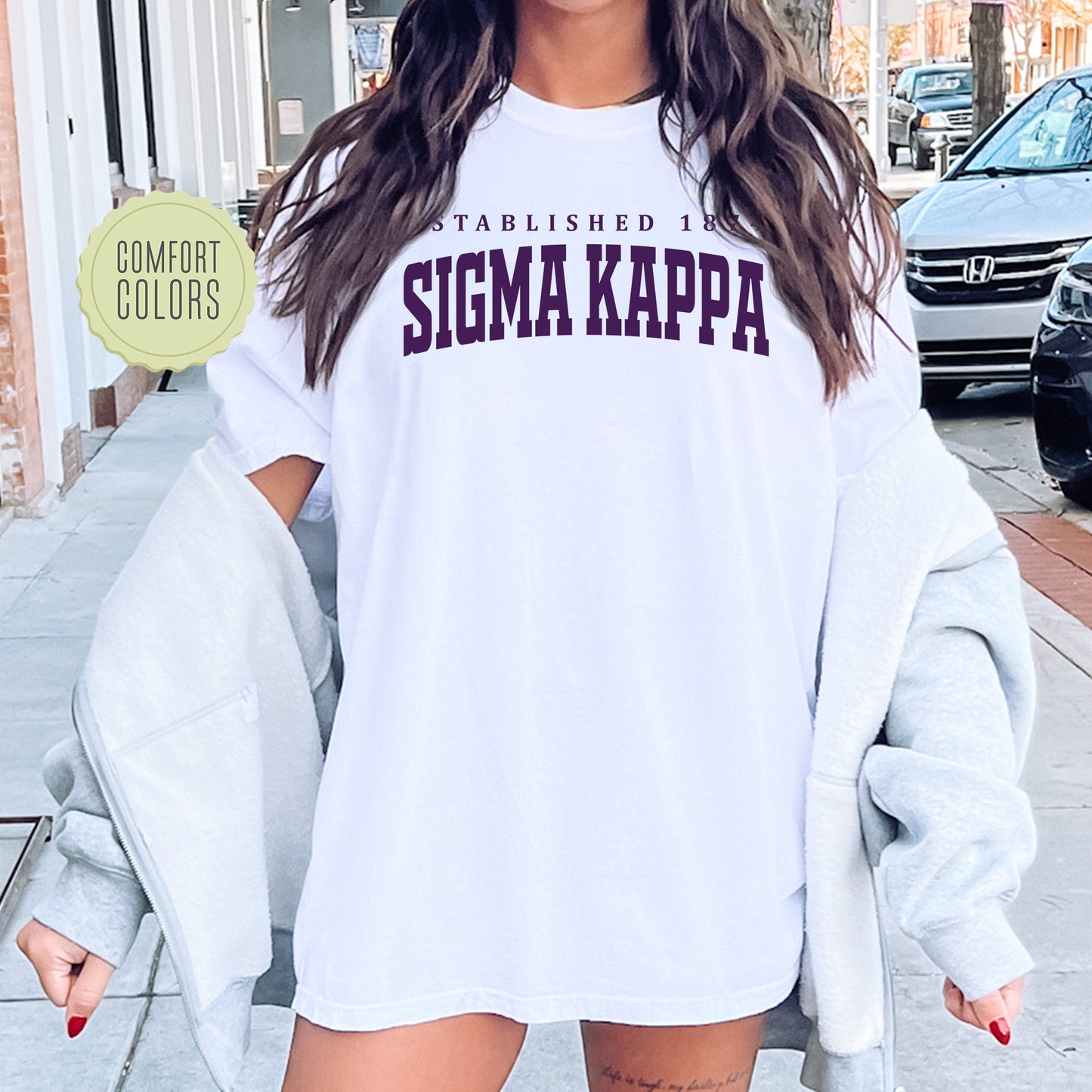 Sigma Kappa Bold Letters Comfort Colors Sorority T-shirt _ 35142g