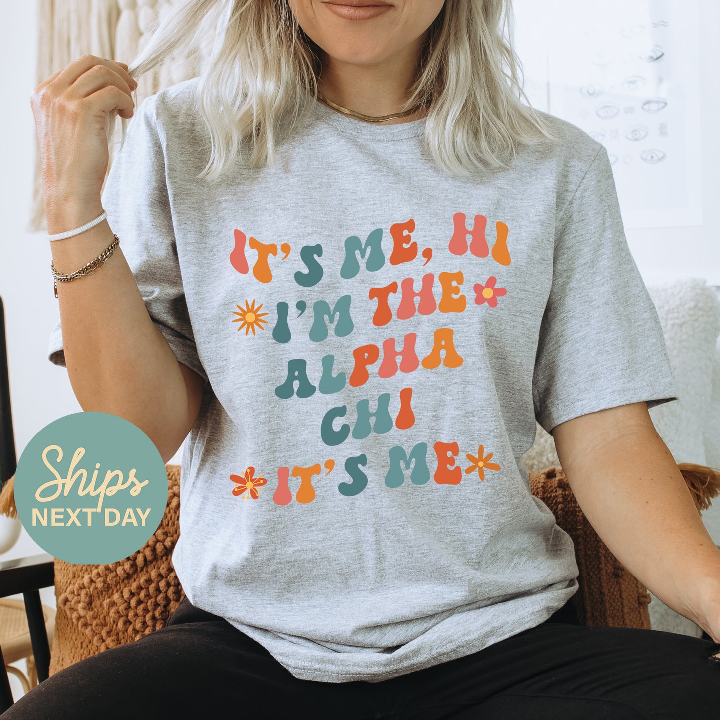 Alpha Chi Omega Style Sorority T-shirt _ 35991g